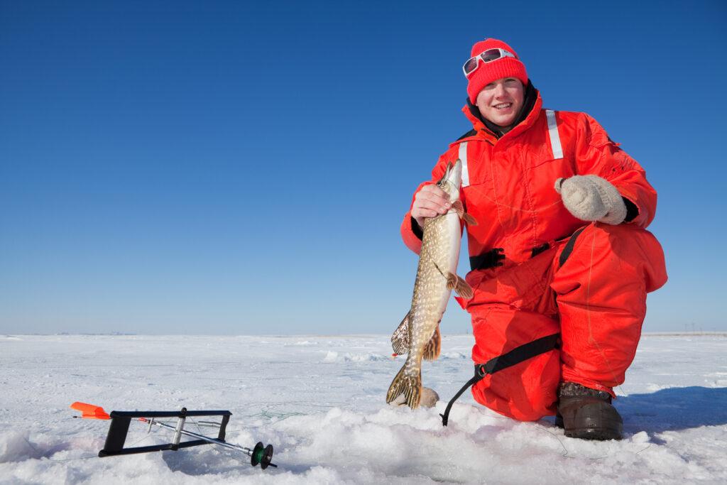 Catching a Northern Pike Ice Fishing