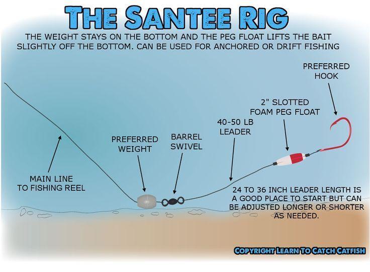 The Santee Rig is the best catfish rig for bank fishing for those who want to reach the bottom consistently.