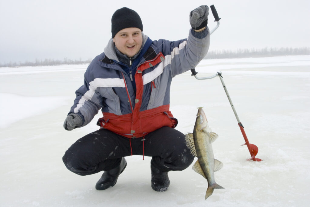 Walleye caught my ice fisherman