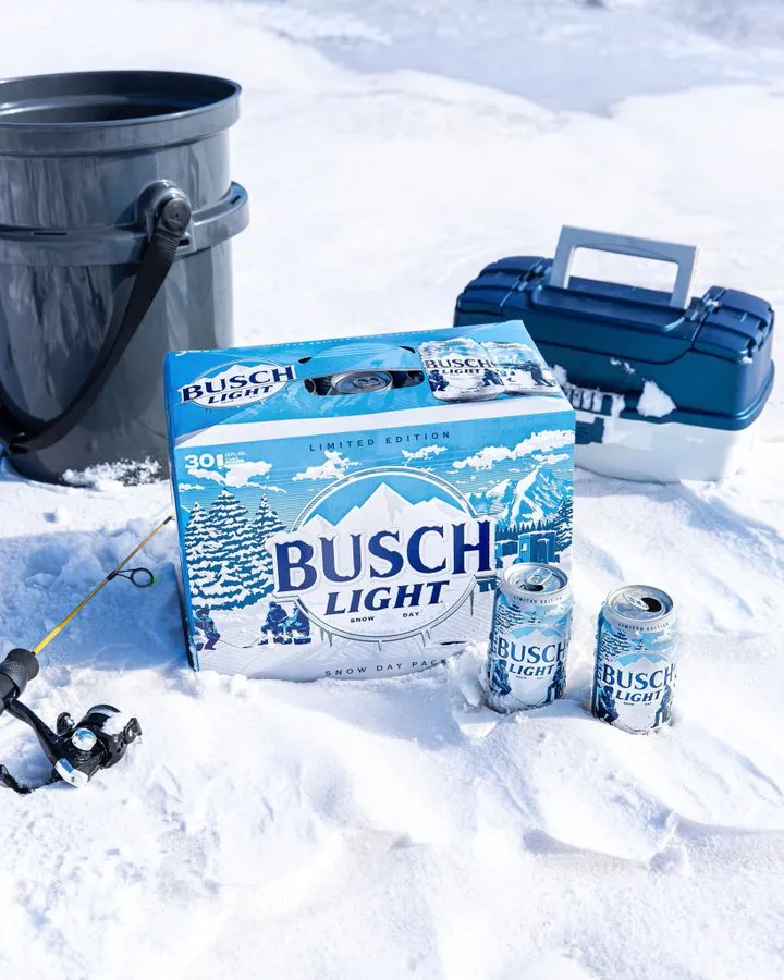 Busch Light Ice Fishing Beer Can