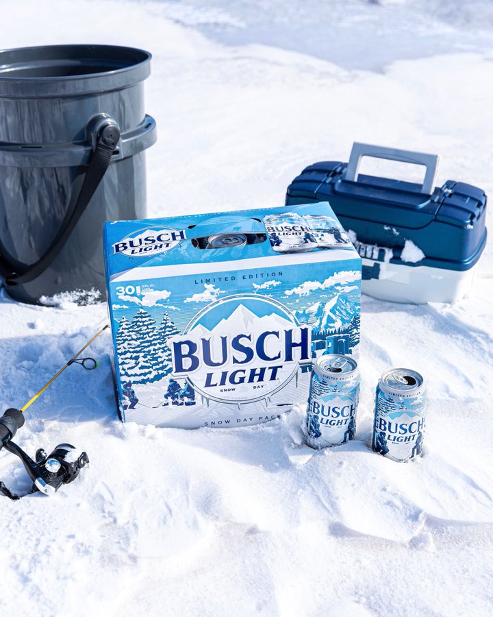 Busch Light Ice Fishing Can [2022's Promotional Beer Can]